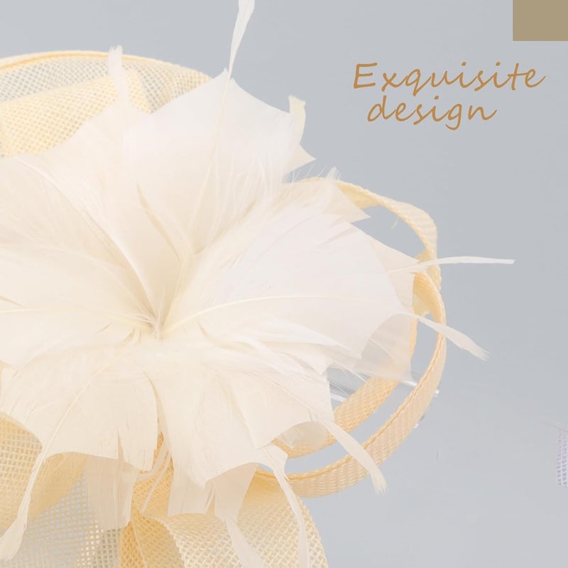 DRESHOW قبعات فاسيناتور للنساء قبعة حفلة شاي قبعة عتيقة على شكل علبة رأس لكوكتيل - Image 5